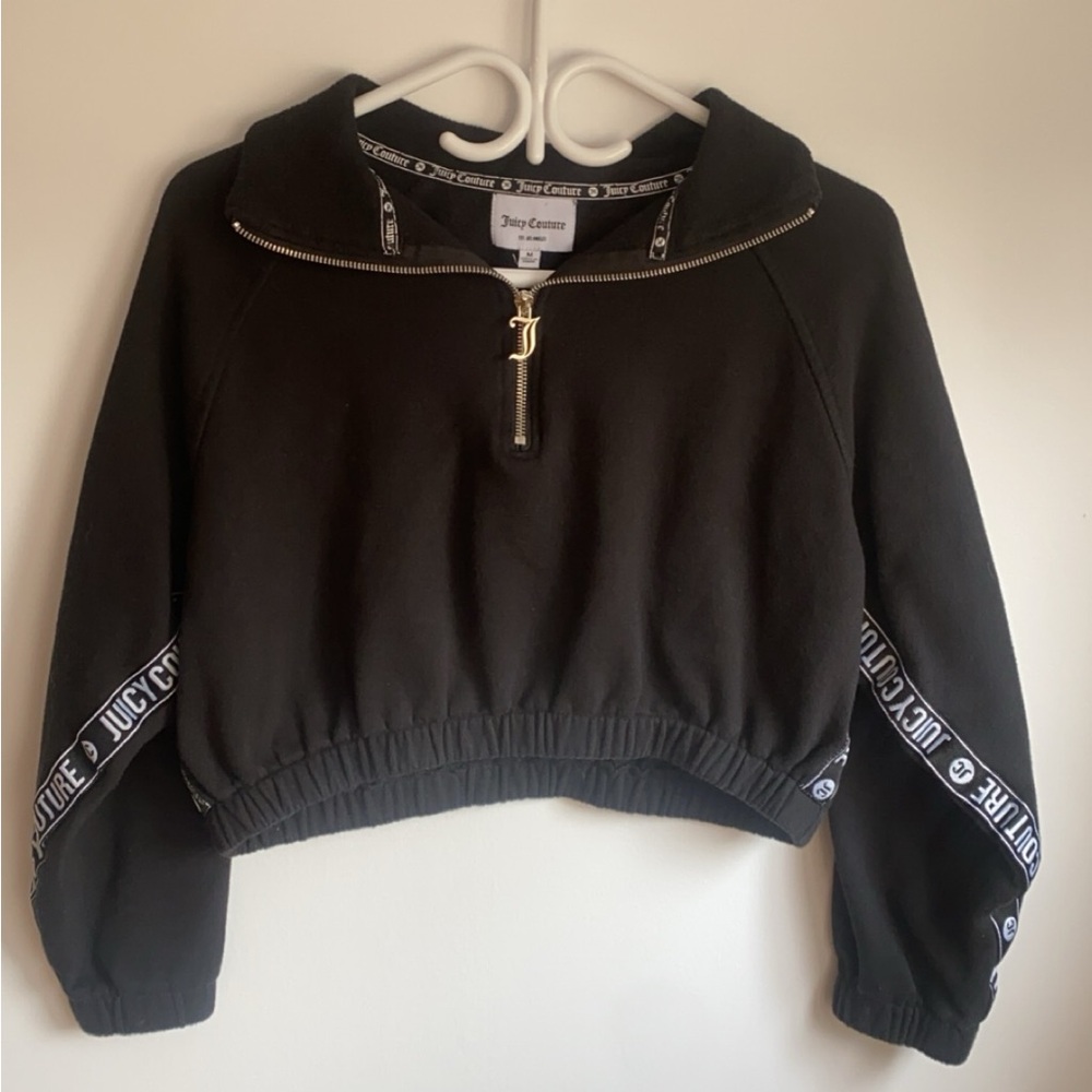 Juicy couture cropped hoodie half zip y2k emo scene grunge